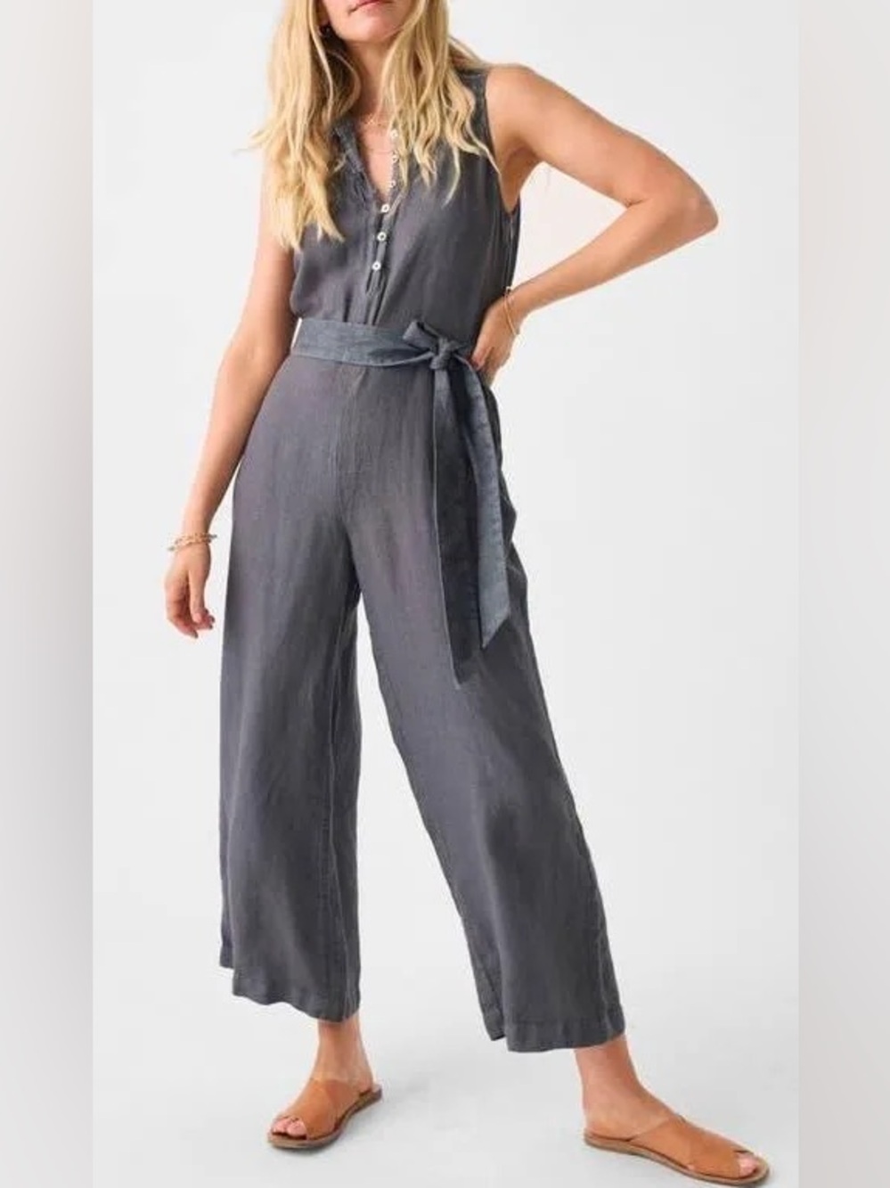 Faherty Hermosa Linen Jumpsuit